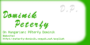 dominik peterfy business card