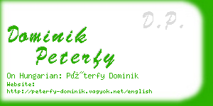 dominik peterfy business card